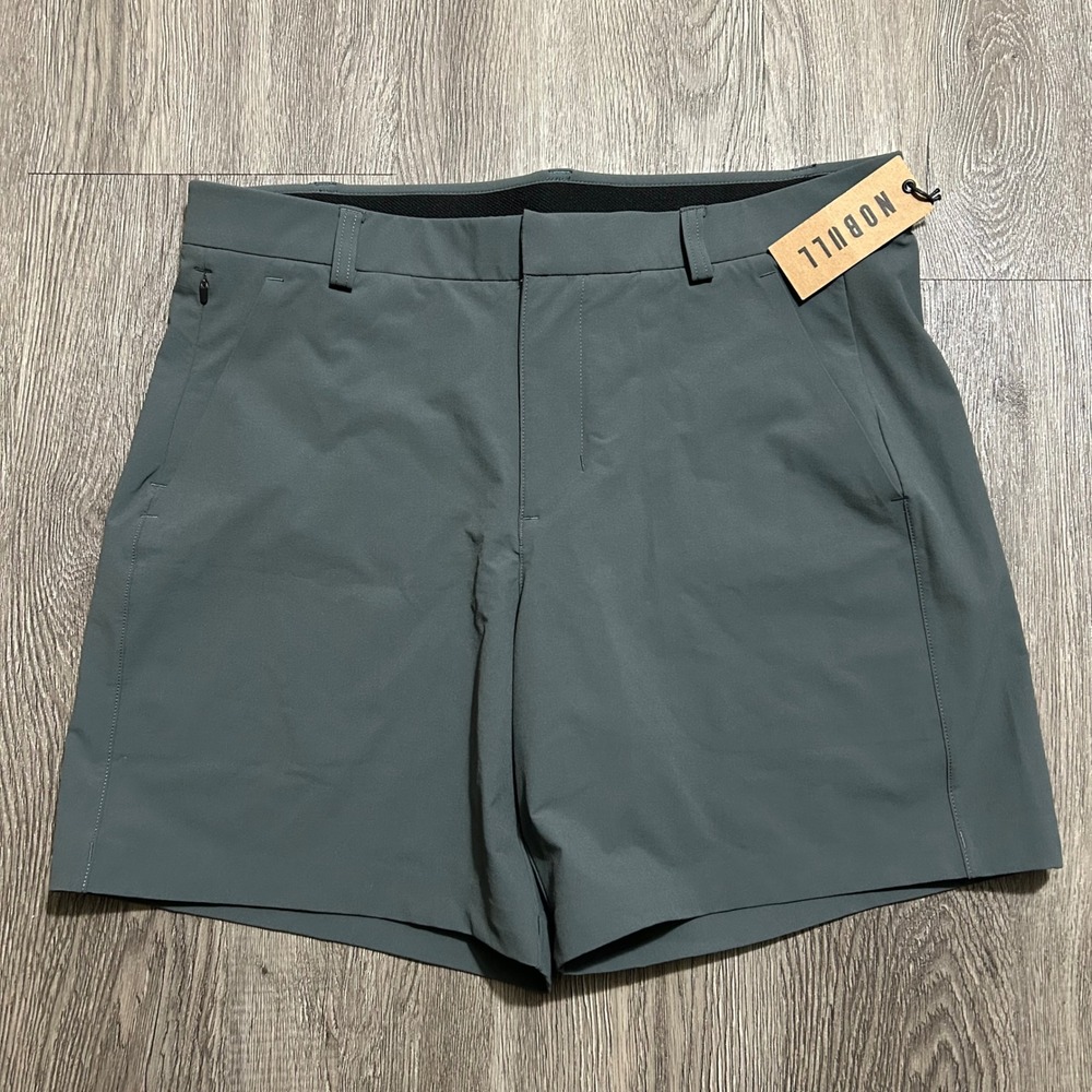 NOBULL Golf Shorts 33 Dark Shadow Grey 7 Inch Inseam Performance New with Tags